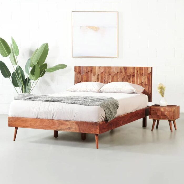 Acacia Solid Wood Bed