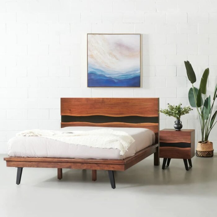 Solid Wood Acacia Bed