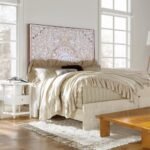 Carved Bed Headboard Antic Wash