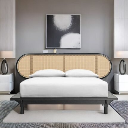 Rattan Solid Wood Cane Bed