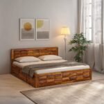 Sheesham Wood King Size Bed with Storage