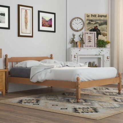 Solid Pine Wood Bed
