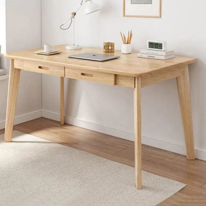 Wooden Study Table With Drawer Storage