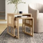 Wood End Table With Storage