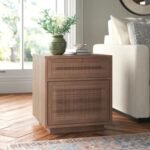 Wood End table With Storage