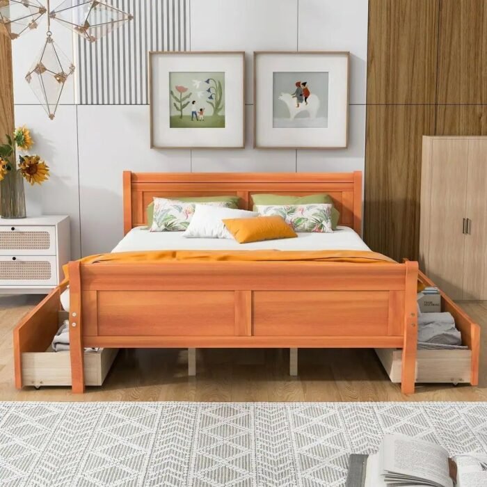 King Size Bed With 4 Drawers